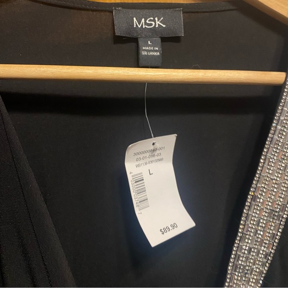 MSK Black Party Dress with sparkling accent - Picture 3 of 4